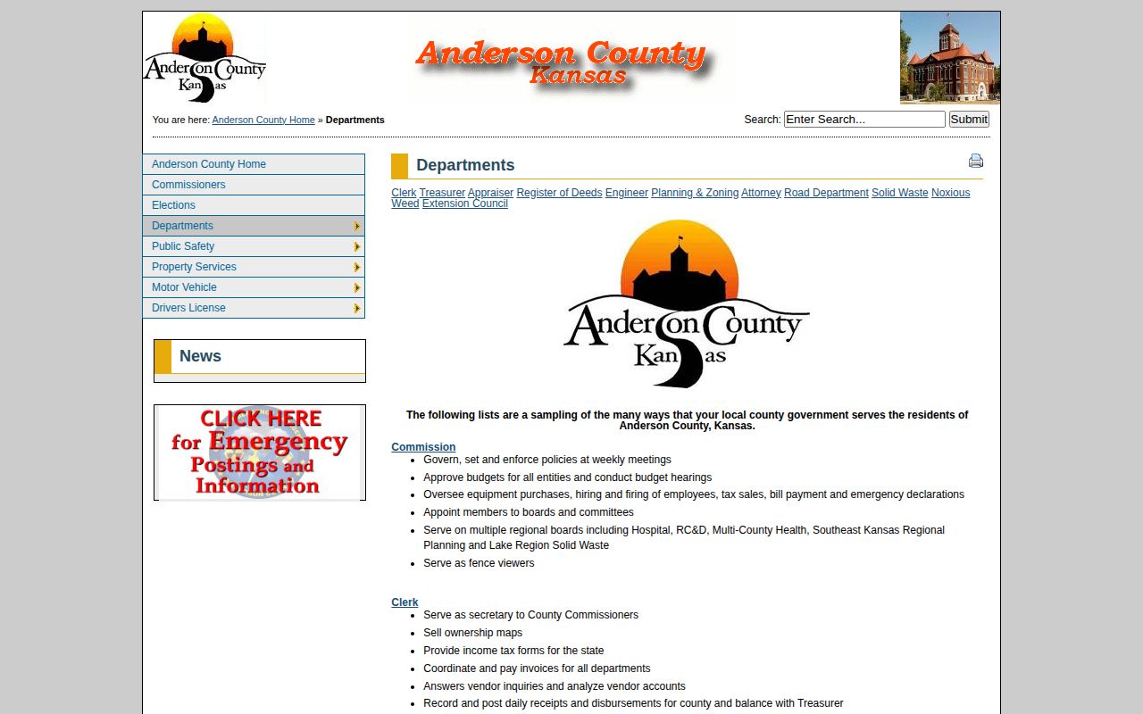 Anderson County 24-hour release records responsibilities